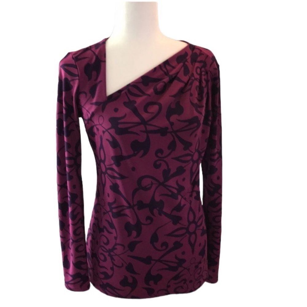 Narciso Rodriguez Top Asymmetrical Neckline Sz XS